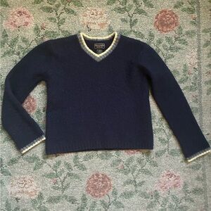 Abercrombie & fitch 100% wool sweater navy blue 💙🦋🫐 
Small